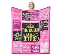 Retirement Gift for Woman, Happy Retirement Throw Blankets, Retire-ment Gifts for Women, Goodbye Gifts for Coworkers Women, Farewell Gift for Boss Friends Teacher Nurse, Soft Flannel Blanket 50" X 60"