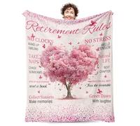 Retirement Gift for Women, Best Retired Gifts for Women, Best Retire for Mum Teacher Nurse Coworkers, Retirement Party Decorations Blankets 50x60 Inches (Tree-retire)