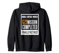 Retirement gift idea Retired Animal-Control-Worker Zip Hoodie