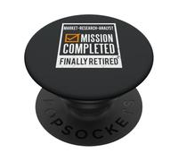 Retirement gift idea Retired Market-Research-Analyst PopSockets Adhesive PopGrip