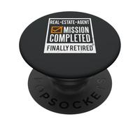 Retirement gift idea Retired Real-Estate-Agent PopSockets Adhesive PopGrip