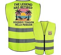 Retirement Gifts for Men, Funny Retirement Vest, Retirement Party Decorations Vests, Hi-Vis Reflective Vest with Hilarious Print, for Retirees, Coworkers, Bosses, Friends, Retirement Party Decoration
