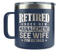Retirement Gifts for Men - Retirement Gifts for Men 2024 - Retirement Gifts for Coworker, Boss, Dad, Husband, Him - Cool Retirement Gifts - Funny Retired Gifts for Men - 14 Oz Navy Retirement Mug