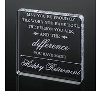Retirement Gifts for Men Women, Retirement Keepsake Paperweight Retirement Plaque Retired Gifts for Teacher Police Firefighter Nurse Doctor Pastor Friends