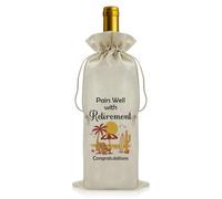Retirement Gifts for Men Women Reusable Wine Bottle Covers Retirement Wine Bag for Friend Mum Dad Colleague Congratulations Gifts Retirements Party Decorations Coworker Leaving Farewell Goodbye Gift