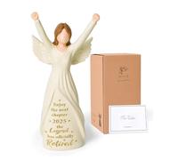 Retirement Gifts for Women 2025, Happy Retirement Decorations - Ideas Leaving Gifts for Women Colleagues Teacher Nurses Friends, 7.5"Retired Angel Figurine Statue Party Decorations