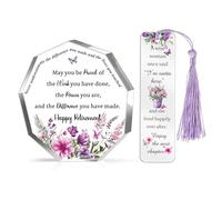 Retirement Gifts for Women Acrylic Plaque Bookmark Set Birthday Gifts for Retire Personalised Thank You Keepsake Bookmarker Collegues Best Friends Grandma Nana Christmas Appreciate Gifts for Her