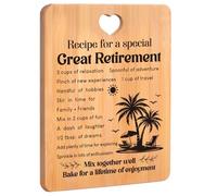 Retirement Gifts for Women - Exquisite Bamboo Chopping Board, Happy Retirement Gift, Retired Gifts for Women Men