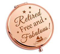 Retirement Gifts for Women Leaving Pocket Makeup Mirror Happy Retirement Gifts for Coworkers Boss Lady Colleague Friend Teachers Grandma Retired Present Going Away Present Travel Compact Mirror