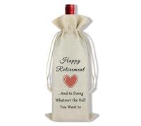 Retirement Gifts for Women Men Happy Retirement Wine Bag Retirement Gifts for Friends Mum Dad Sister Husband Wife Teacher Coach Retired Boss Colleague Retirement Party Decorations