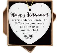 Retirement Gifts for Women, Never Underestimate The Difference You Made and The Lives You Touched Heart Ceramic Keepsake Retirement Gift Ideas for Retired Coworker Friends Boss Nurse Teacher