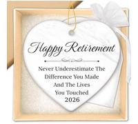 Retirement Gifts for Women, Never Underestimate The Difference You Made Ceramics Ornament Happy Retirement Keepsake Gifts for Women Retired Nurses, Coworkers, Teachers and Moms