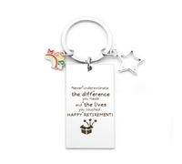 Retirement Gifts for Women Teacher Gifts for Men Funny Keyring Happy Retirement Decorations for Women Work Leaving Gift for Teaching Colleagues Social Worker Work Colleague Nurse Presents Christmas