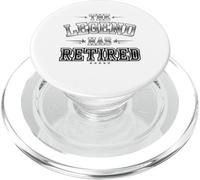 Retirement Gifts Funny graphic The Legend Has Retired PopSockets PopGrip for MagSafe