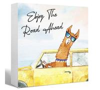 Retirement Gifts New Joy Going Away Gift Farewell Party Gift For Coworker Boss Leader Colleague Friends -Retirement Wooden Block Sign Desk Decorative (Enjoy the 5x5 Inch