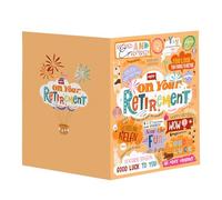 Retirement Greeting Card, Large Retirement Farewell Cards Farewell Gift Card Funny Leaving Card Big Goodbye Card Good Luck Good Bye Card for Jumbo Greeting Cards for Coworker Men Women