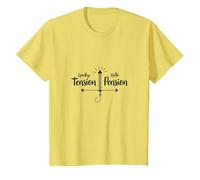 Retirement Humor: Goodbye Tension, Hello Pension T-Shirt, Kids, Lemon, 2 Years
