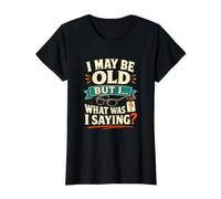Retirement Humor What was I Saying Value Graphic T-Shirt, Women, Black, S