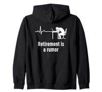 Retirement Is A Rumor Economy Heartbeat Humor Zip Hoodie