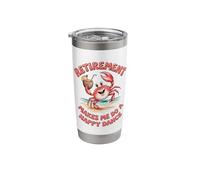 Retirement Makes Me Do a Happy Dance Beach Crab Stainless Steel Insulated Tumbler