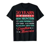 Retirement or Volunteer 50 Years of Service Award T-Shirt