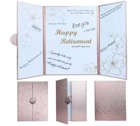 Retirement Party Decorations, Pink Retirement Guest Book Alternative, Large Retirement Card for Woman Man, Happy Retirement Gifts Signature Board Book for Retirement Farewell Party Supplies (Pink)