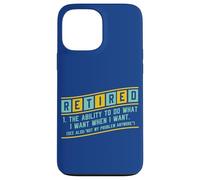 Retirement Pension Seniors Humor Funny Definition Retired Case for iPhone 13 Pro Max