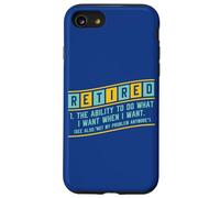 Retirement Pension Seniors Humor Funny Definition Retired Case for iPhone SE (2020) / 7/8