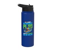 Retirement Plan Earn Dividends Go Sailing Captain Stainless Steel Insulated Water Bottle