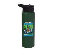 Retirement Plan Earn Dividends Go Sailing Captain Stainless Steel Insulated Water Bottle