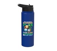 Retirement Plan Earn Dividends Play Golf Stainless Steel Insulated Water Bottle