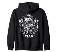 Retirement Plan Fishing Enjoying Retired Life Celebration Zip Hoodie