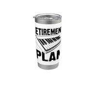 Retirement Plan Piano Keyboard Funny Retired Musician Stainless Steel Insulated Tumbler