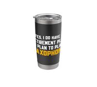 Retirement Plan Saxophone Player Retired Saxophonist Stainless Steel Insulated Tumbler