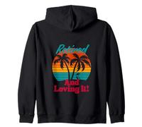 Retirement Retired Men Women Adults Love Retire Sunset Palm Zip Hoodie