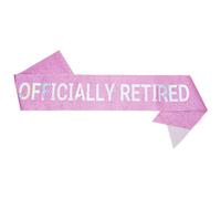 Retirement Sash, Soft Officially Retired Sash, Pink Retirement Party Straps for Women Men Retire Party Decorations Supplies Gifts Y8FSTXJD