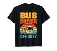 Retirement School Bus Driver Off Duty Schoolbus Value Graphic T-Shirt, Men, Black, M