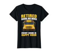 Retirement School Bus Driver Value Graphic T-Shirt, Women, Black, S