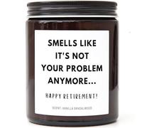 Retirement Soy Candle Gift Smells Like It's Not Your Problem Anymore