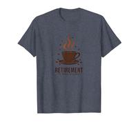 Retirement: The Longest Coffee Break Funny Celebration T-Shirt, Men, Heather Blue, 5XL