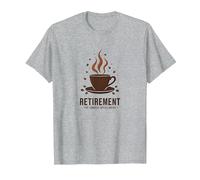 Retirement: The Longest Coffee Break Funny Celebration T-Shirt, Men, Heather Grey, 5XL
