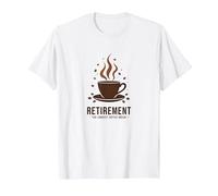 Retirement: The Longest Coffee Break Funny Celebration T-Shirt, Men, White, L