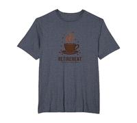 Retirement: The Longest Coffee Break Funny Celebration T-Shirt, Men's Big and Tall, Heather Blue, 4X Tall