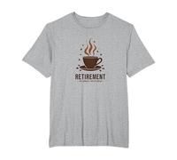 Retirement: The Longest Coffee Break Funny Celebration T-Shirt, Men's Big and Tall, Heather Grey, 5X Tall