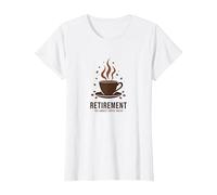 Retirement: The Longest Coffee Break Funny Celebration T-Shirt, Women, White, L