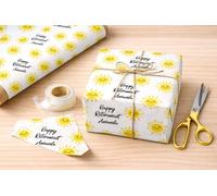 Retirement Wrapping Paper - Happy Retirement Gift Wrap Roll, Personalised Retirement Gift Wrap with Name, Funny & Elegant Retirement Party Wrapping Paper (Design 3, 2 Metre)