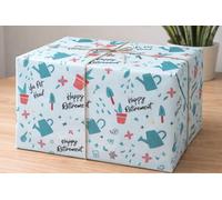 Retirement Wrapping Paper - Happy Retirement Gift Wrap Roll, Personalised Retirement Gift Wrap with Name, Funny & Elegant Retirement Party Wrapping Paper (Design 6, 1 Metre)