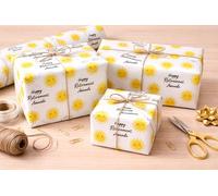 Retirement Wrapping Paper - Happy Retirement Gift Wrap Roll, Personalised Retirement Gift Wrap with Name, Funny & Elegant Retirement Party Wrapping Paper (Design 3, 5 Metre)