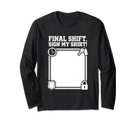 Retiring Officer Final Shift Sign Badge Duty Long Sleeve T-Shirt