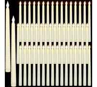Retisee 50 Pack Flameless Taper Candles Bulk Spiral Flickering Warm 3D Wick Light LED Candlesticks for Halloween Christmas Wedding Home Window Decorations,Batteries Not Included